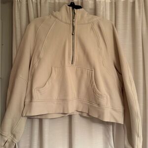 Lululemon Athletica Cream Half-Zip Scuba